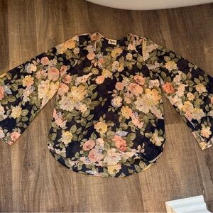 Show Me Your Mumu floral top with bell sleeves